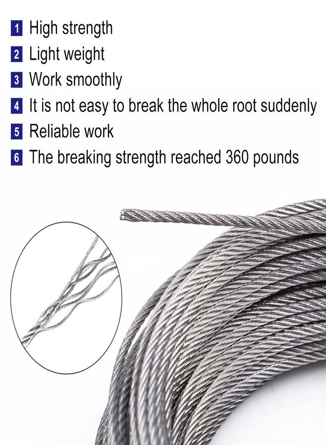 RECTOO SR04 Stainless Steel Wire Rope Aircraft Cable Railing Decking 1/8 7x7 100Feet - Image 3